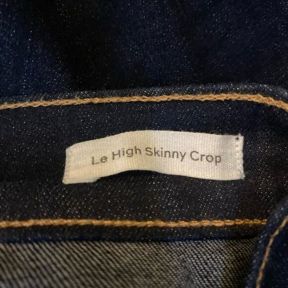 Frame Denim Jeans Women Size 25 Le High Skinny Crop Dark Blue Denim Stretch - Picture 12 of 14
